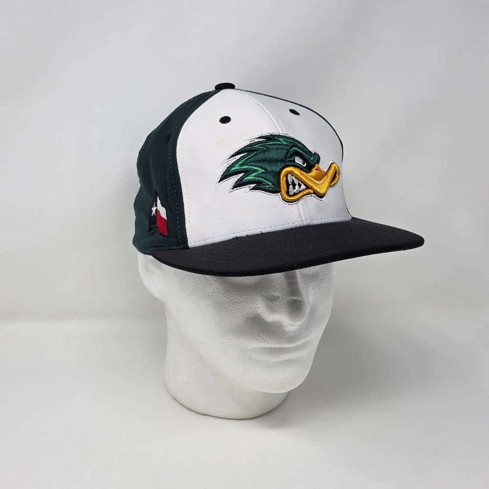 Zephyr Z-Fit Size Small Texas Patch Ducks‎ Hat Cap Green/White Embroidered Logo